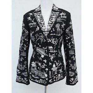 BCBGMAXAZRIA embroidered blazer